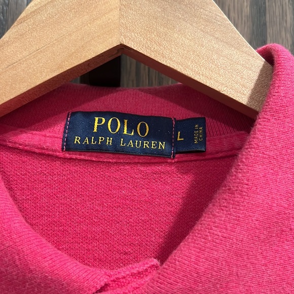 EUC Ralph Lauren Large Classic Fit Polo, Raspberry/Dark Pink - Picture 3 of 5